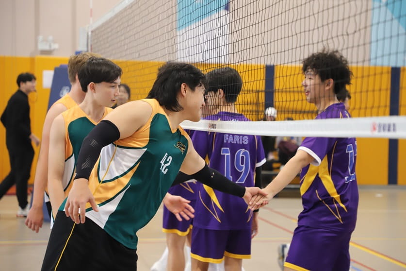 Boys volleyball game