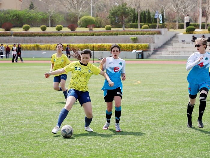 Girls soccer game