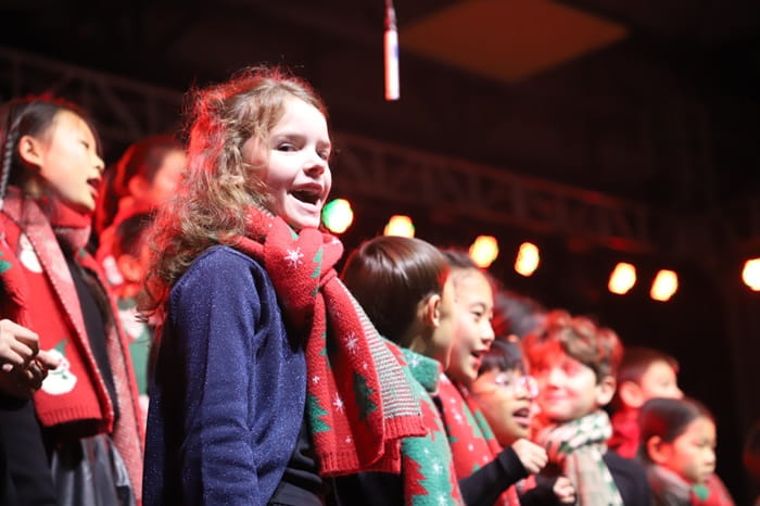 A girl wearing a scarf