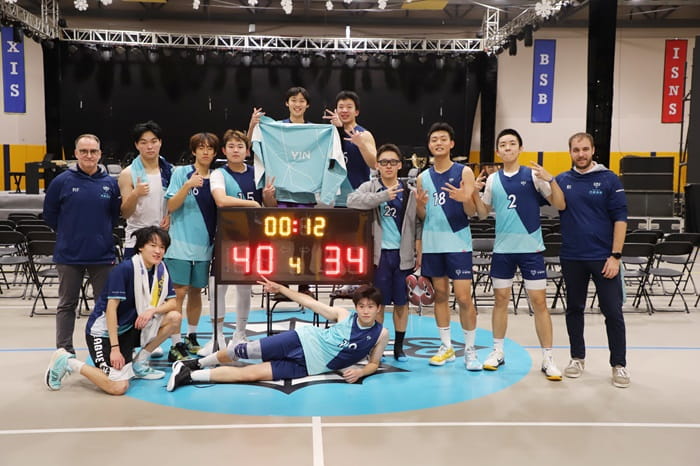 Boys basketball team won a game