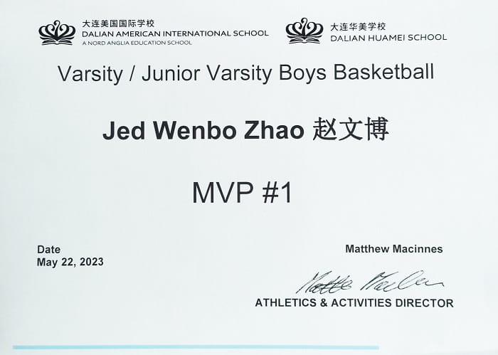 Certificate of achievement