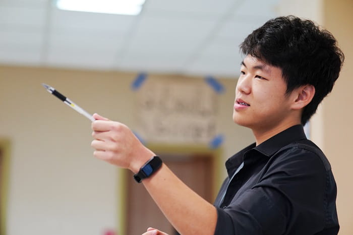 Tommy in formal attire