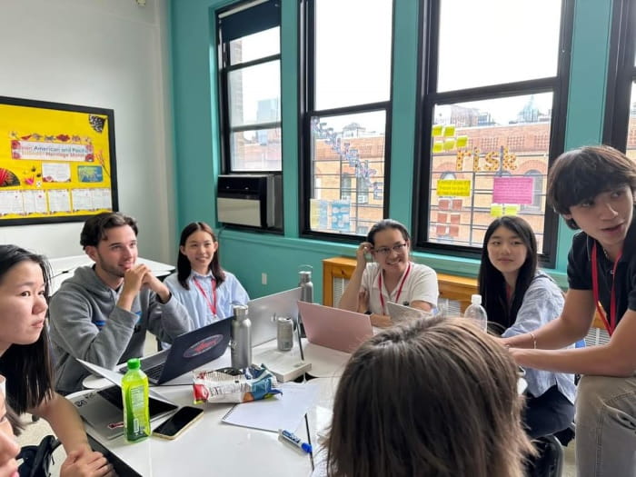 Serena Liu and other students during the UNICEF Summit