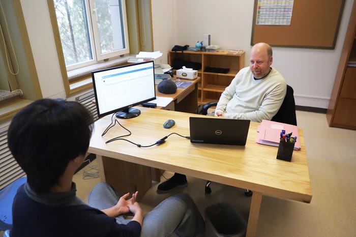 Mr. Dan Gould in the Counseling office