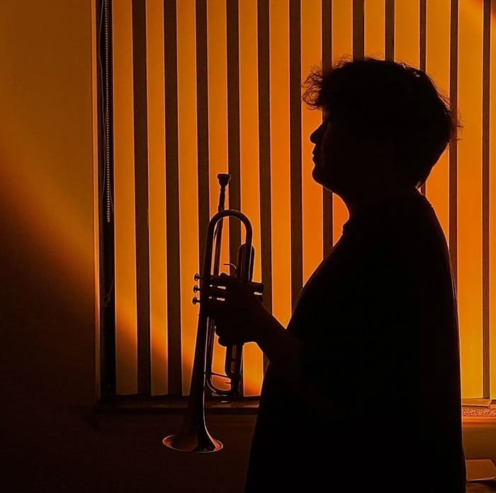 Musician with a trumpet