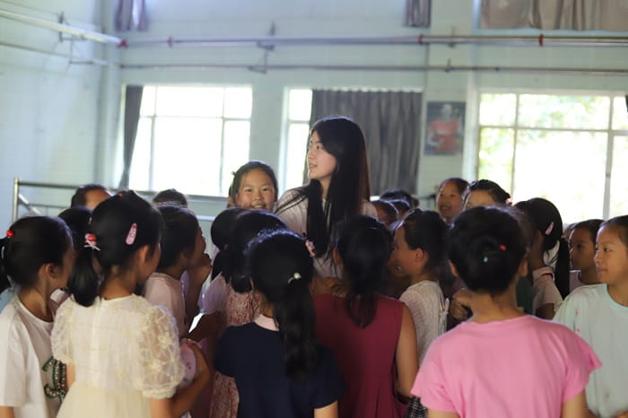 STEM class for girls in a local school