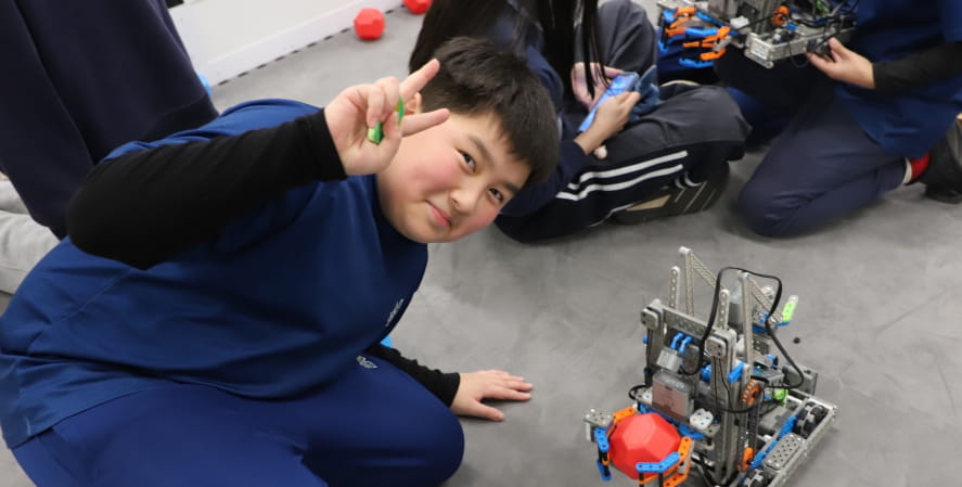 a boy and a robot