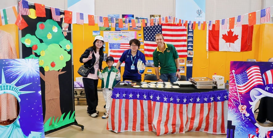 Internaional day booth - America and Canada